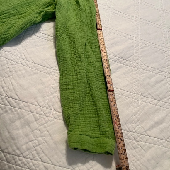 Soft Surroundings Santorini Green Gauze 100% Cotton Tunic Size Travel Casual PS - Picture 9 of 10